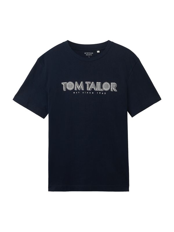 TOM TAILOR TOM TAILOR Majica  nočno modra / bela