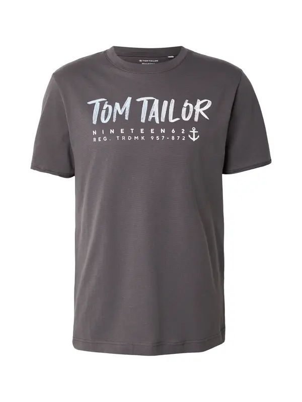 TOM TAILOR TOM TAILOR Majica  pastelno modra / temno siva