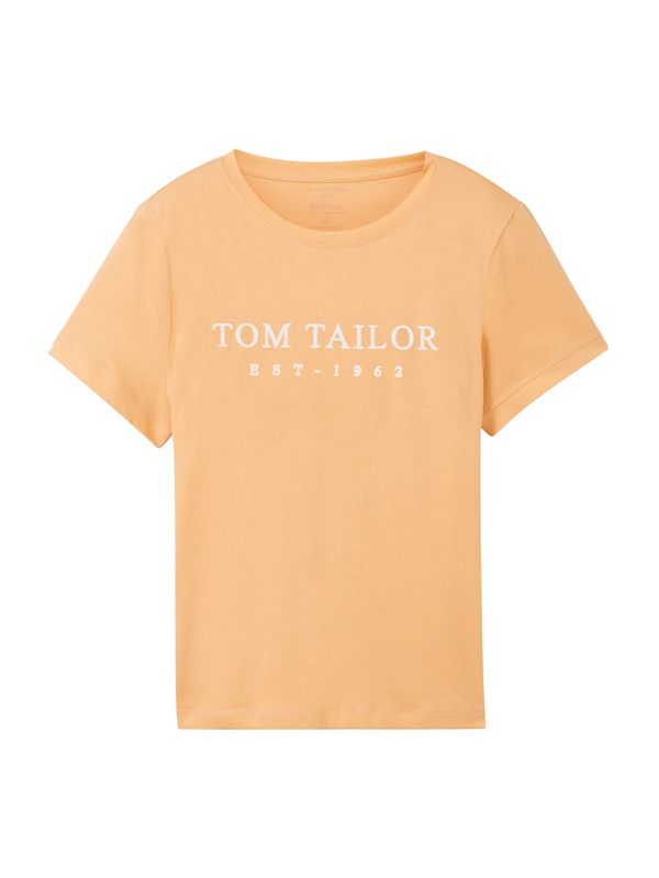 TOM TAILOR TOM TAILOR Majica  pastelno oranžna / bela