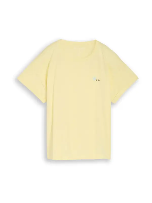 TOM TAILOR TOM TAILOR Majica  pastelno rumena / meta / črna