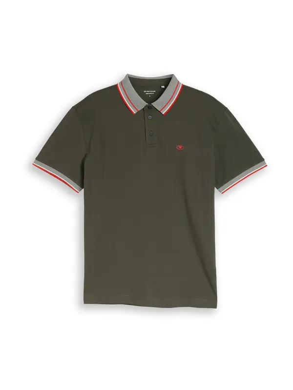TOM TAILOR TOM TAILOR Majica  pegasto siva / oliva / rdeča