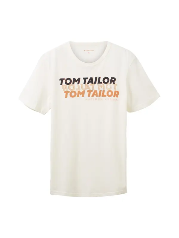 TOM TAILOR TOM TAILOR Majica  pesek / oranžna / črna / off-bela