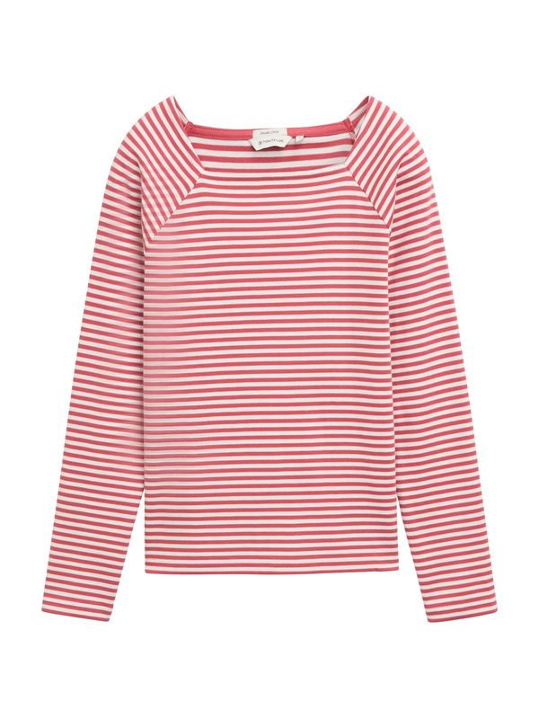 TOM TAILOR TOM TAILOR Majica  rdeča / bela