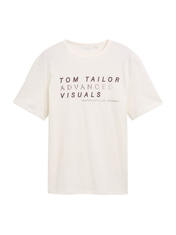 TOM TAILOR TOM TAILOR Majica  robida / off-bela