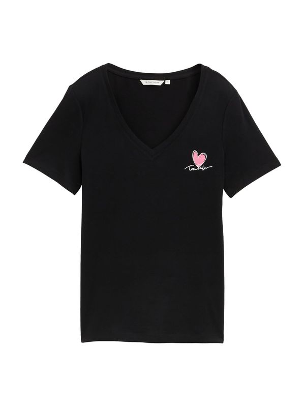 TOM TAILOR TOM TAILOR Majica  roza / črna / bela