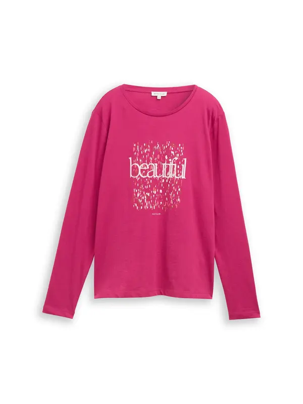 TOM TAILOR TOM TAILOR Majica  roza / magenta / malina / bela