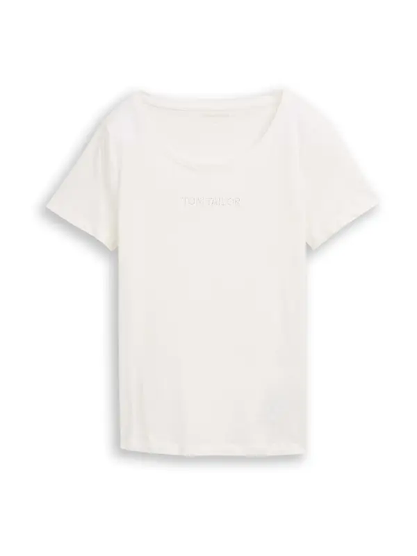 TOM TAILOR TOM TAILOR Majica  srebrna / off-bela