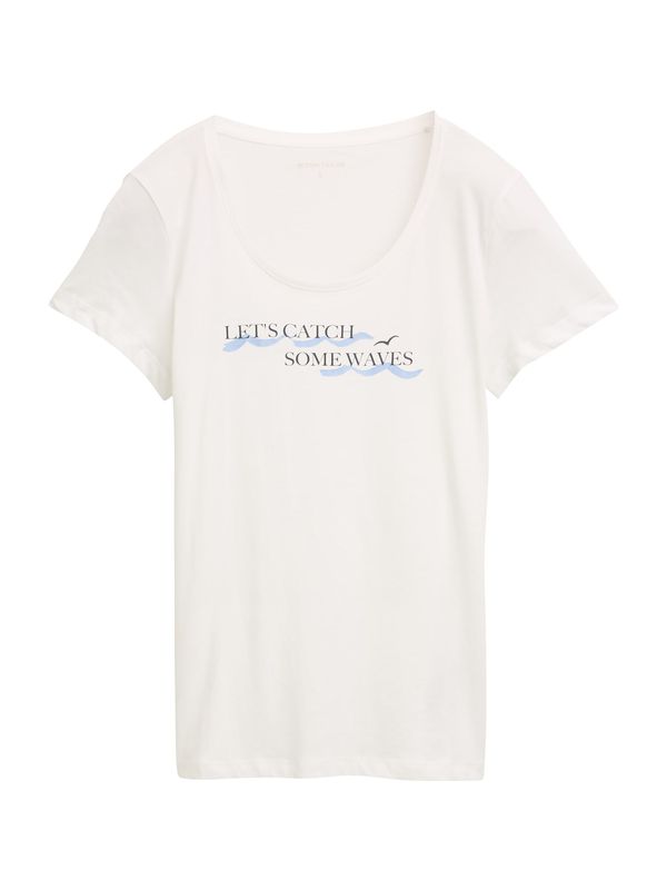 TOM TAILOR TOM TAILOR Majica  svetlo modra / črna / bela