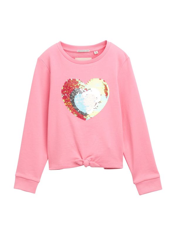 TOM TAILOR TOM TAILOR Majica  svetlo modra / roza / rdeča / srebrna