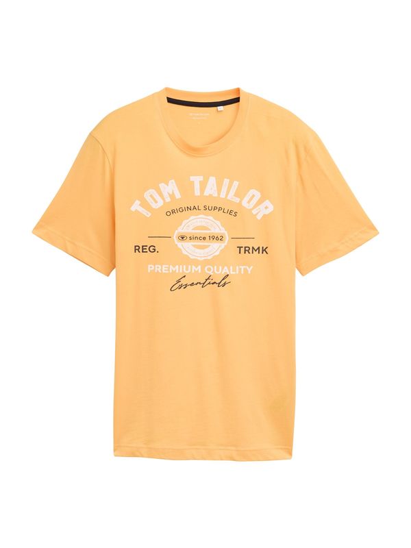 TOM TAILOR TOM TAILOR Majica  svetlo oranžna / črna / bela