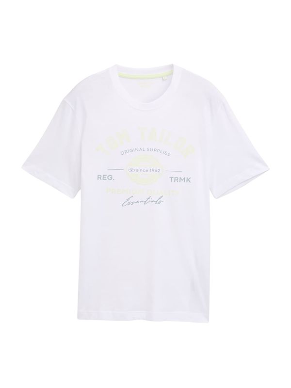 TOM TAILOR TOM TAILOR Majica  svetlo siva / bela