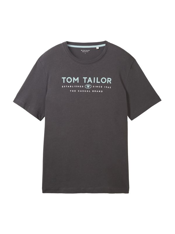 TOM TAILOR TOM TAILOR Majica  svetlo siva / pegasto siva / bela