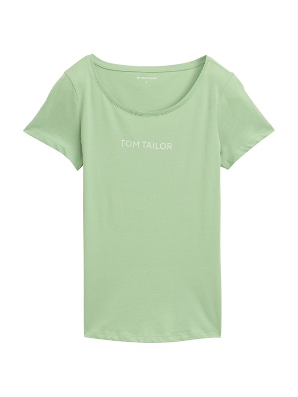 TOM TAILOR TOM TAILOR Majica  svetlo zelena / off-bela
