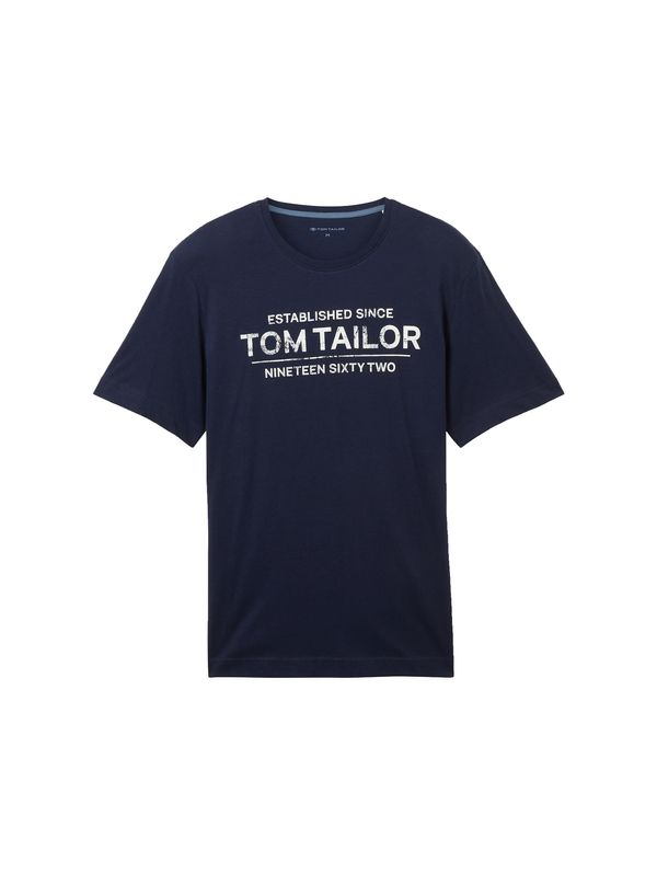 TOM TAILOR TOM TAILOR Majica  temno modra / bela