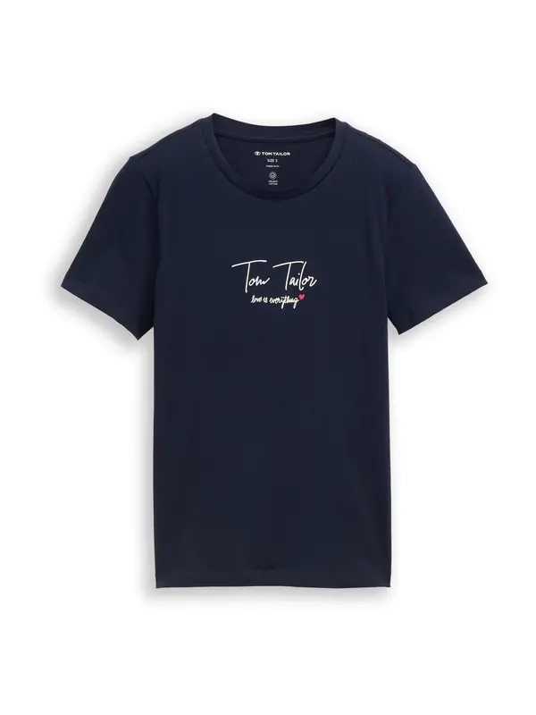 TOM TAILOR TOM TAILOR Majica  temno modra / bela