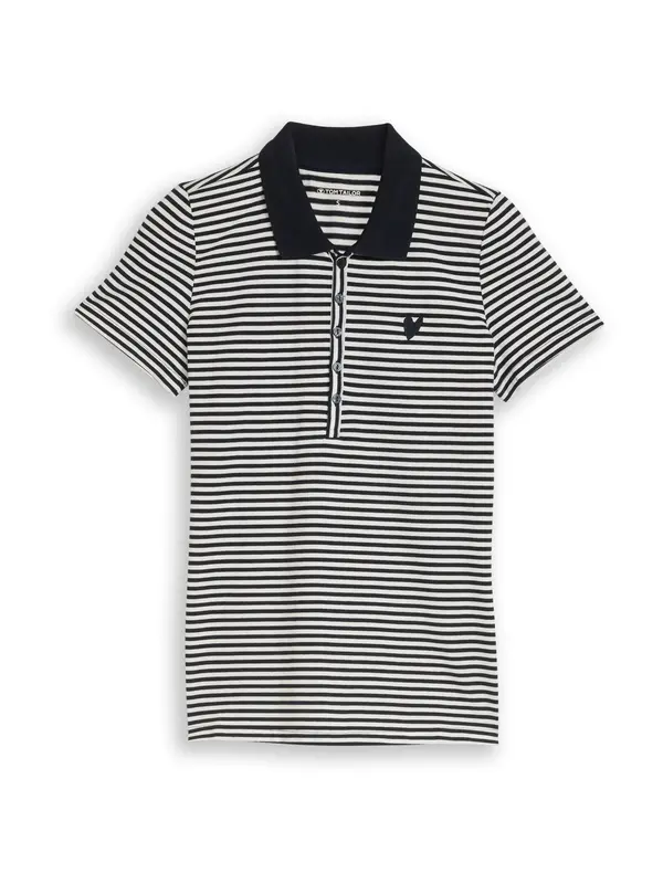 TOM TAILOR TOM TAILOR Majica  temno modra / bela