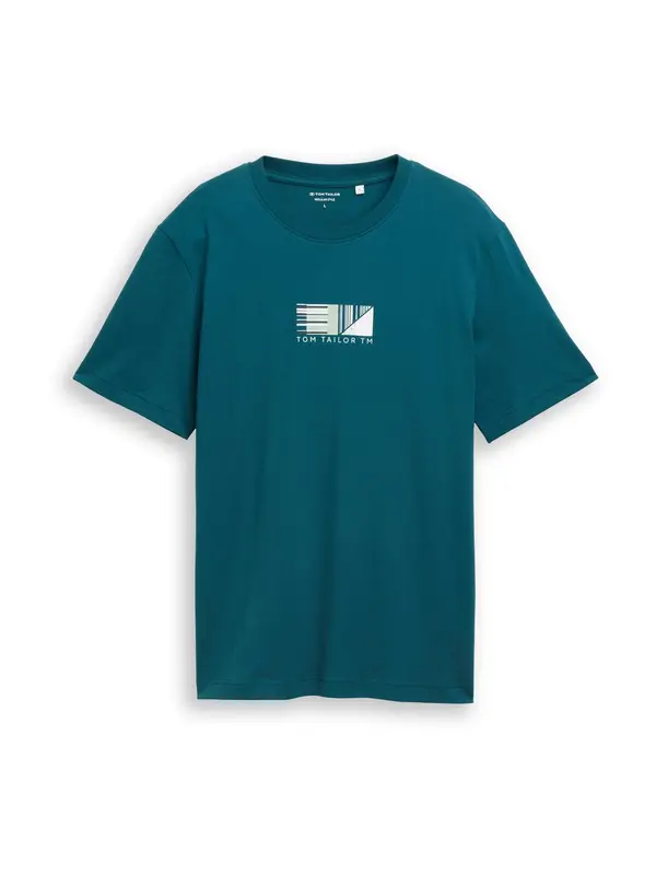 TOM TAILOR TOM TAILOR Majica  temno modra / petrol / bela
