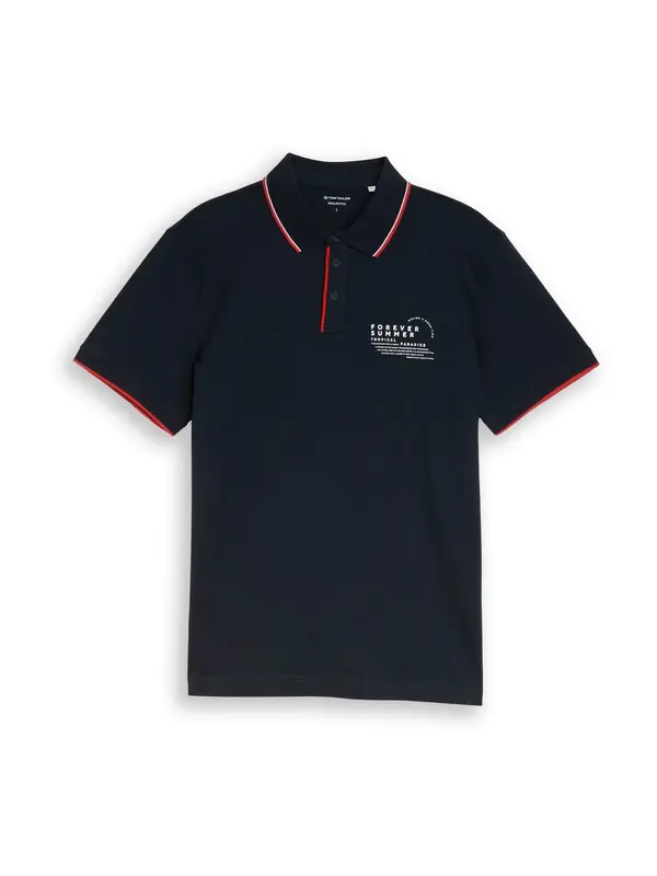 TOM TAILOR TOM TAILOR Majica  temno modra / rdeča / bela