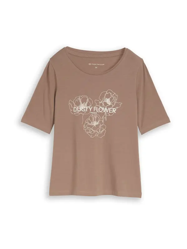 TOM TAILOR TOM TAILOR Majica  temno siva / bela