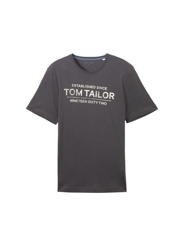 TOM TAILOR TOM TAILOR Majica  temno siva / bela