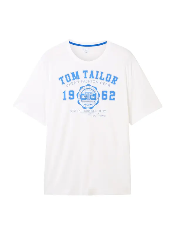 TOM TAILOR Men + TOM TAILOR Men + Majica  modra / bela