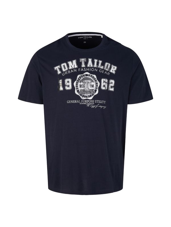 TOM TAILOR Men + TOM TAILOR Men + Majica  mornarska / bela