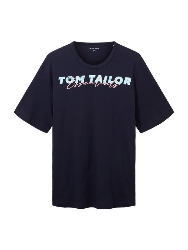 TOM TAILOR Men + TOM TAILOR Men + Majica  mornarska / turkizna / svetlo roza