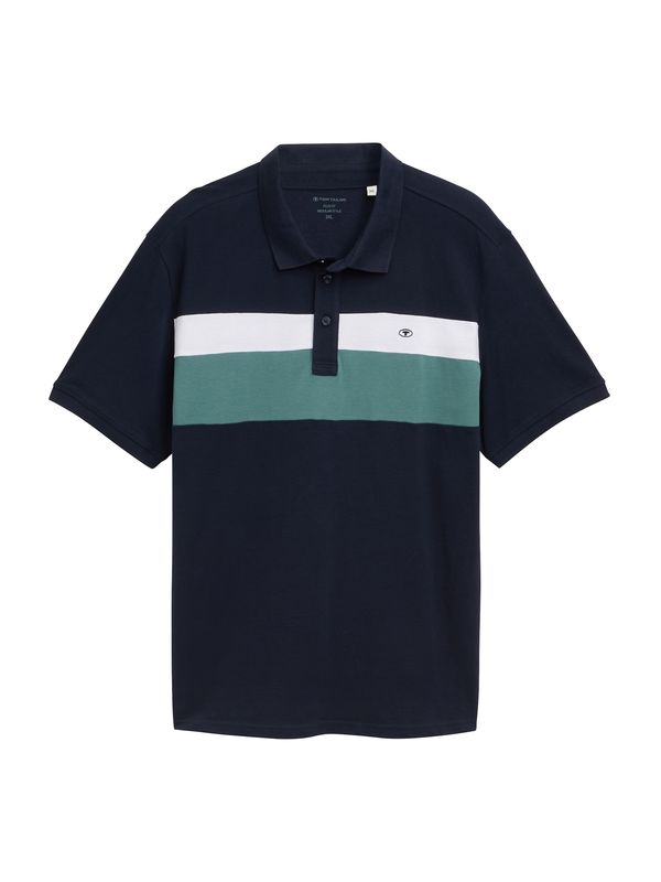 TOM TAILOR Men + TOM TAILOR Men + Majica  mornarska / žad / bela