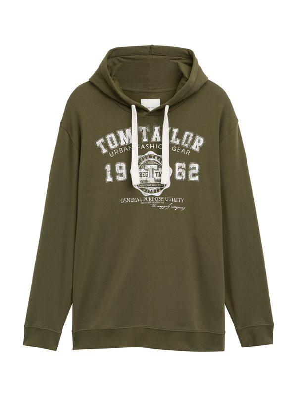 TOM TAILOR Men + TOM TAILOR Men + Majica  oliva / bela