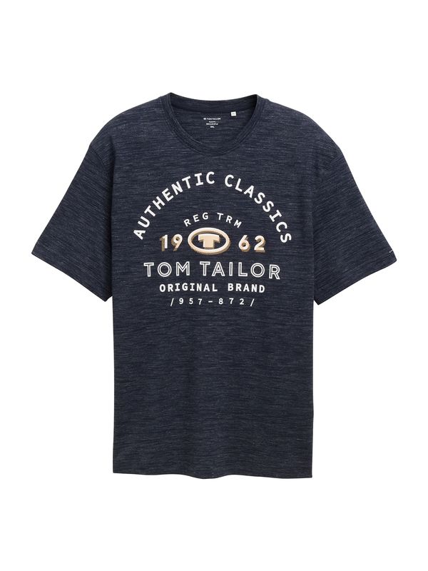 TOM TAILOR Men + TOM TAILOR Men + Majica  progasto modra / svetlo rumena / bela