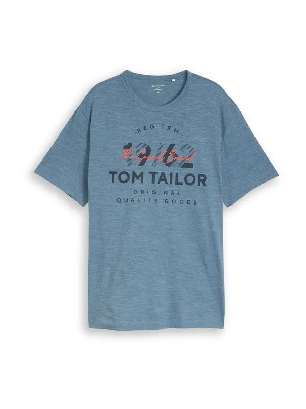 TOM TAILOR Men + TOM TAILOR Men + Majica  temno modra / progasto modra / črna