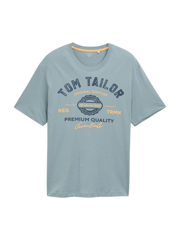 TOM TAILOR Men + TOM TAILOR Men + Majica  turkizna / temno modra / svetlo oranžna
