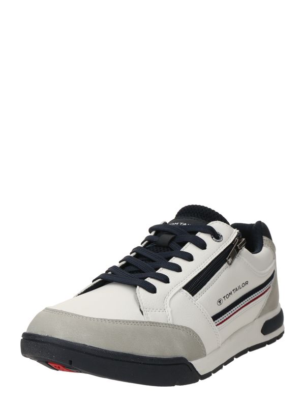 TOM TAILOR TOM TAILOR Nizke superge  svetlo siva / črna / bela