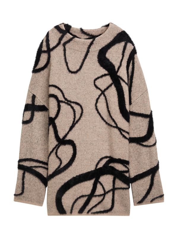 TOM TAILOR TOM TAILOR Pulover  bež / črna