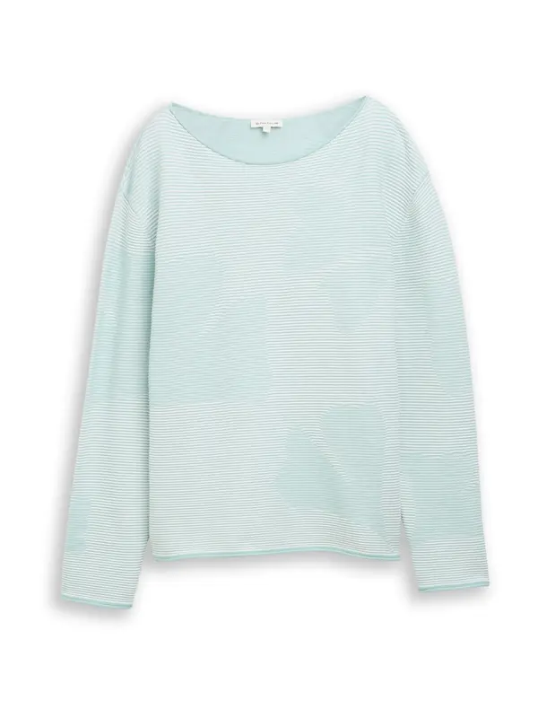 TOM TAILOR TOM TAILOR Pulover  meta / off-bela