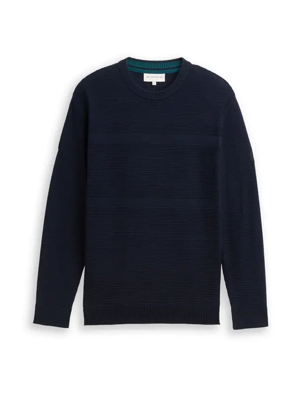 TOM TAILOR TOM TAILOR Pulover  temno modra