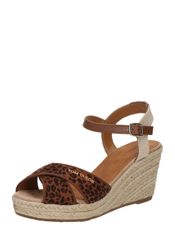 TOM TAILOR TOM TAILOR Sandali  bež / rjava / črna