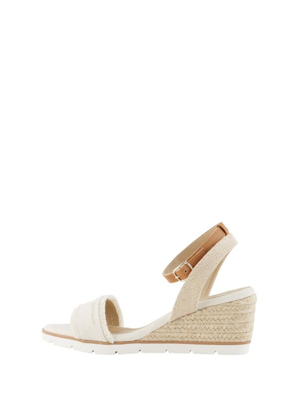 TOM TAILOR TOM TAILOR Sandali s paščki  bež / svetlo rjava / off-bela