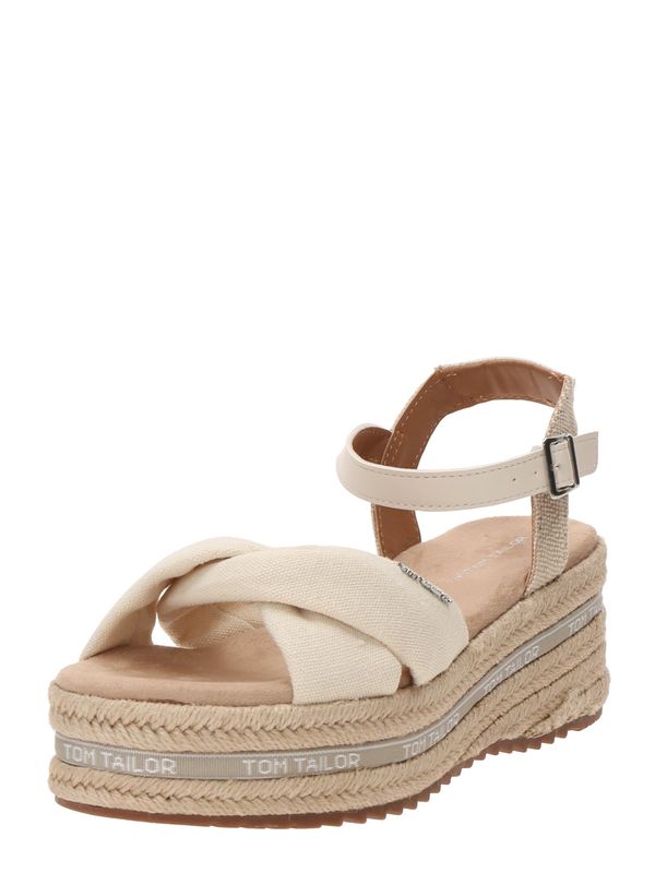 TOM TAILOR TOM TAILOR Sandali s paščki  kremna
