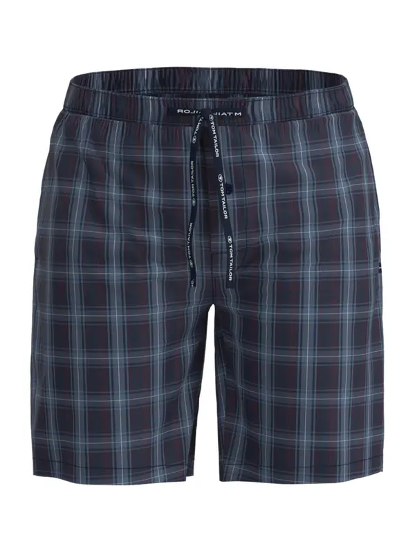 TOM TAILOR TOM TAILOR Spodnji del pižame 'Bermuda'  modra / mornarska / temno rdeča