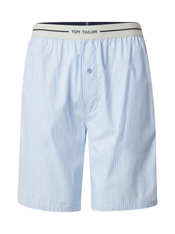 TOM TAILOR TOM TAILOR Spodnji del pižame  svetlo modra / siva / črna / bela