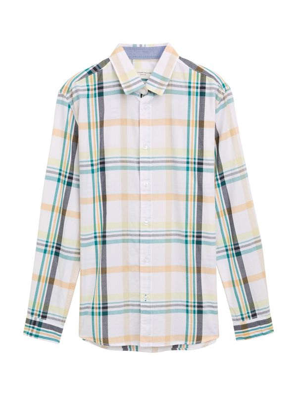 TOM TAILOR TOM TAILOR Srajca  grafit / smaragd / svetlo oranžna / bela