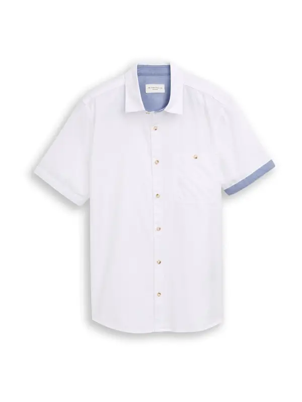 TOM TAILOR TOM TAILOR Srajca  moder denim / bela