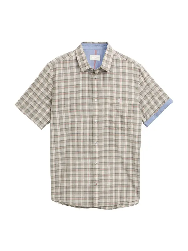 TOM TAILOR TOM TAILOR Srajca  moder denim / oliva / oranžno rdeča / volneno bela