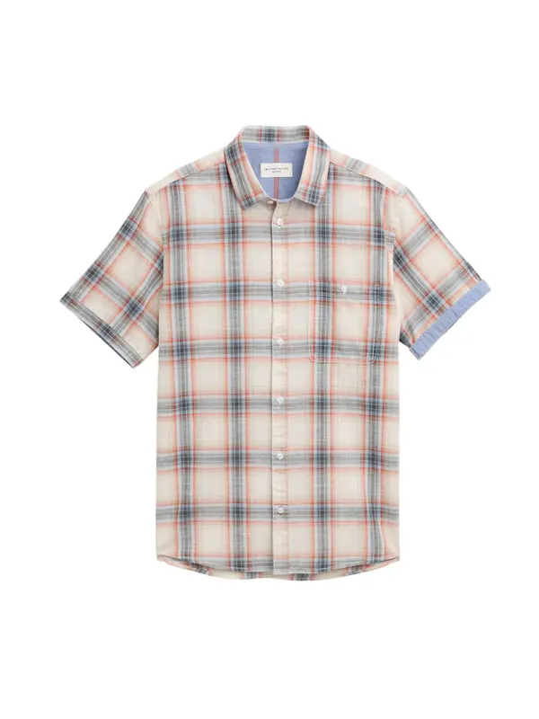 TOM TAILOR TOM TAILOR Srajca  moder denim / temno rjava / rdeča / volneno bela