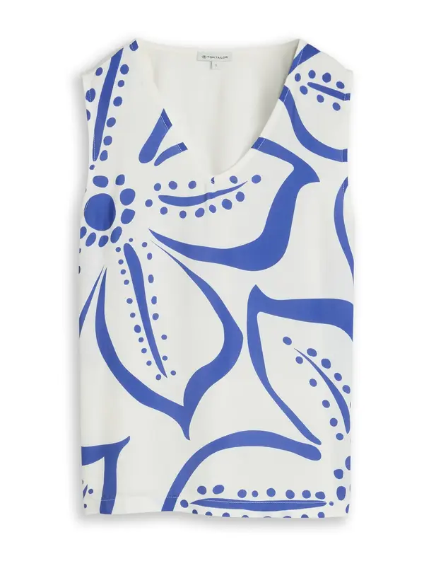 TOM TAILOR TOM TAILOR Top  modra / bela