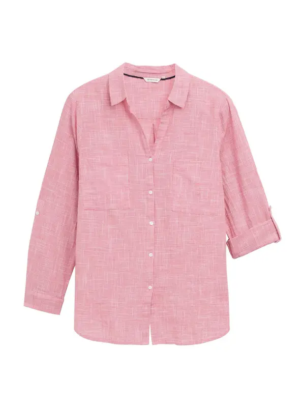 Tom Tailor Women + Tom Tailor Women + Bluza  rdeča / off-bela