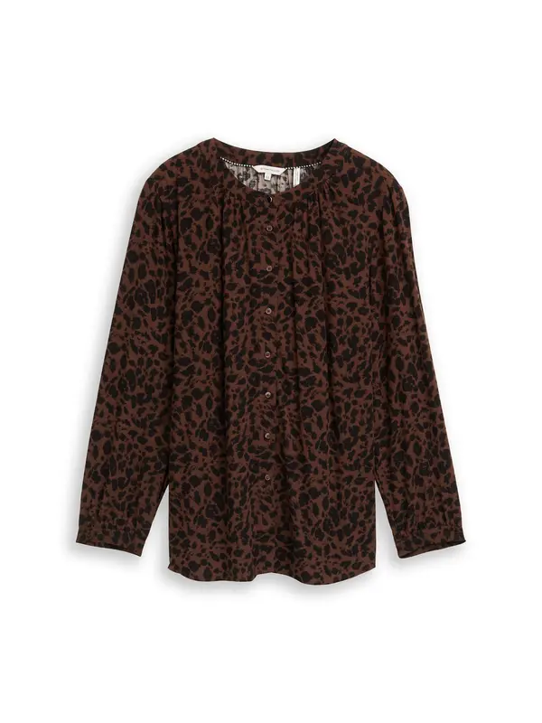 Tom Tailor Women + Tom Tailor Women + Bluza  rjava / črna