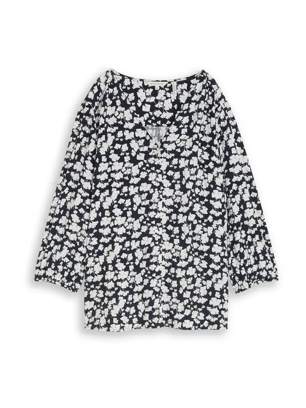 Tom Tailor Women + Tom Tailor Women + Bluza  temno modra / bela