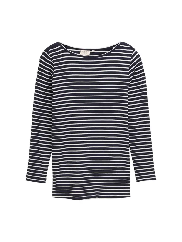 Tom Tailor Women + Tom Tailor Women + Majica  mornarska / bela